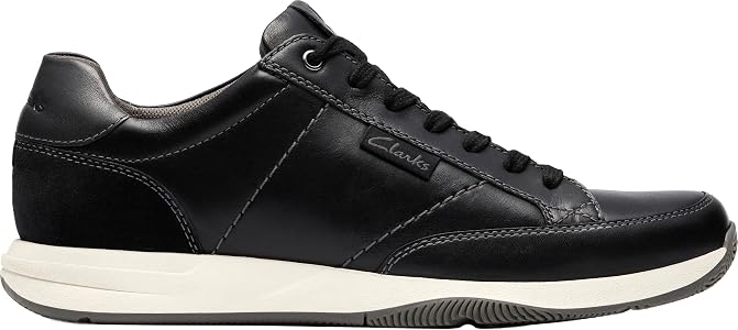 Clarks Men's Townview Lace Sneaker, Black Leather, 7 : Amazon.ca